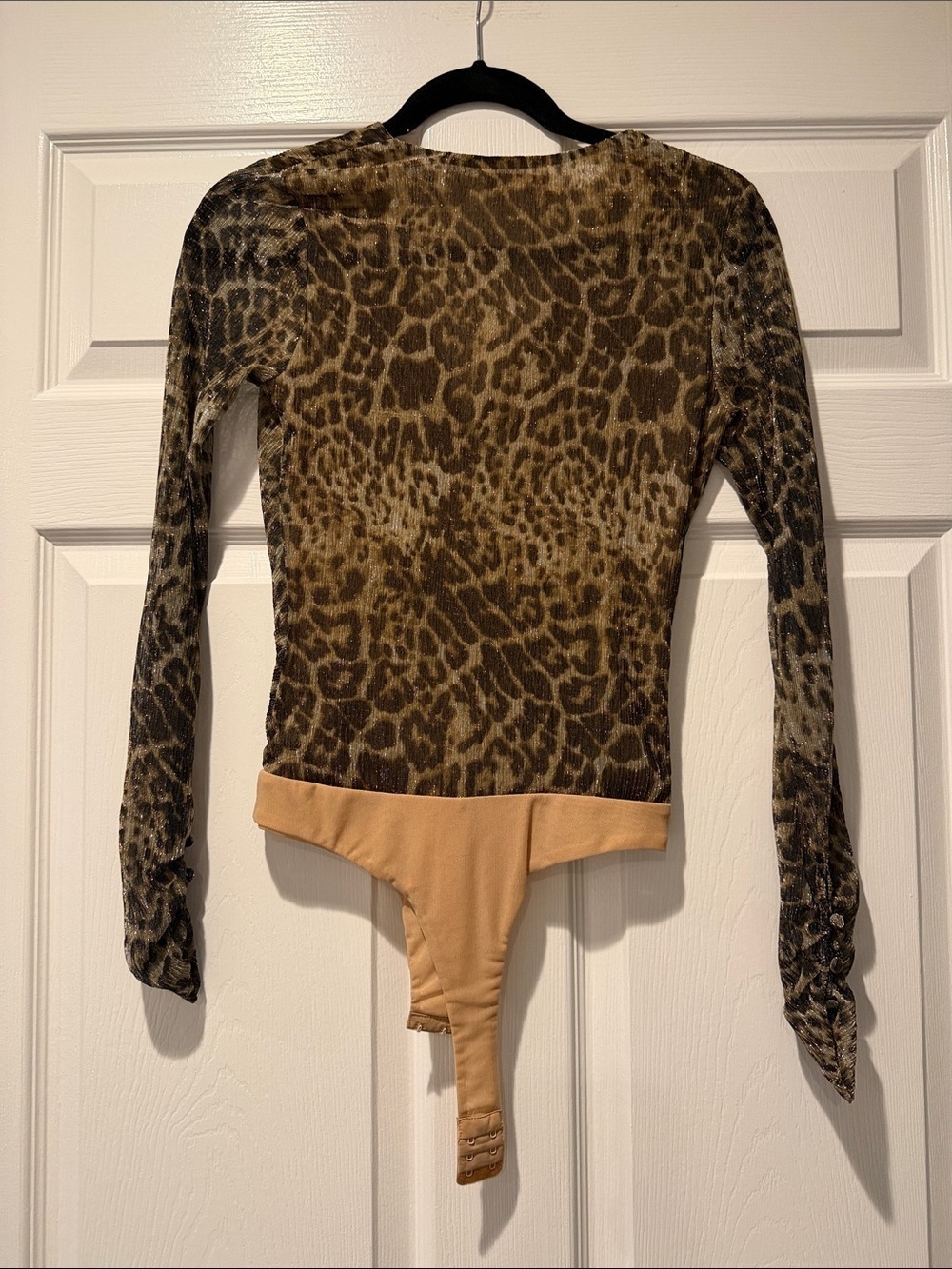 SCRIPTED Leopard-Print Long Sleeve Bodysuit  Size XS - Picture 6 of 10
